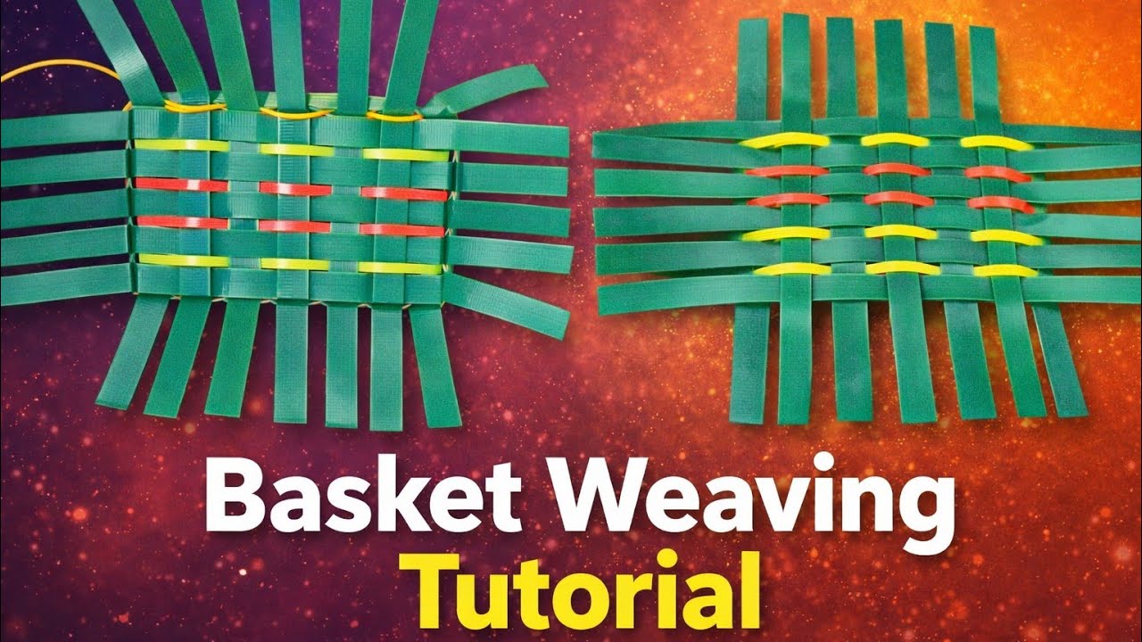 Amazing Plastic Basket Weaving Design 2026 | Easy DIY Cane Basket Making at Home