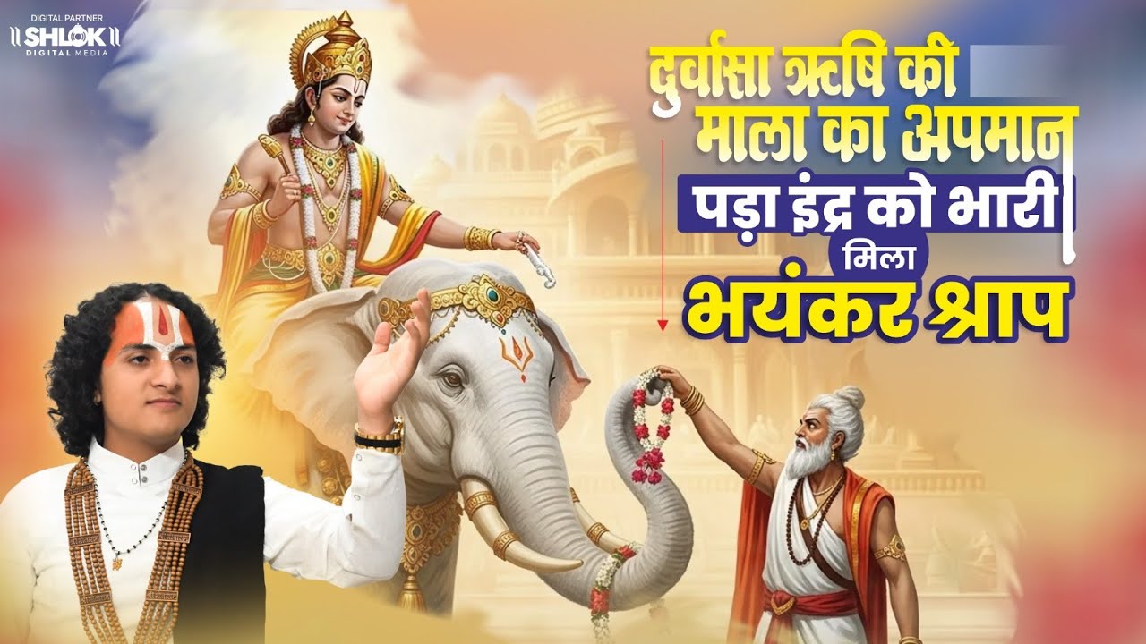 दुर्वासा ऋषि की माला का अपमान पड़ा इंद्र को भारी मिला भयंकर श्राप! By Ayush Krishna Nayan Ji Maharaj