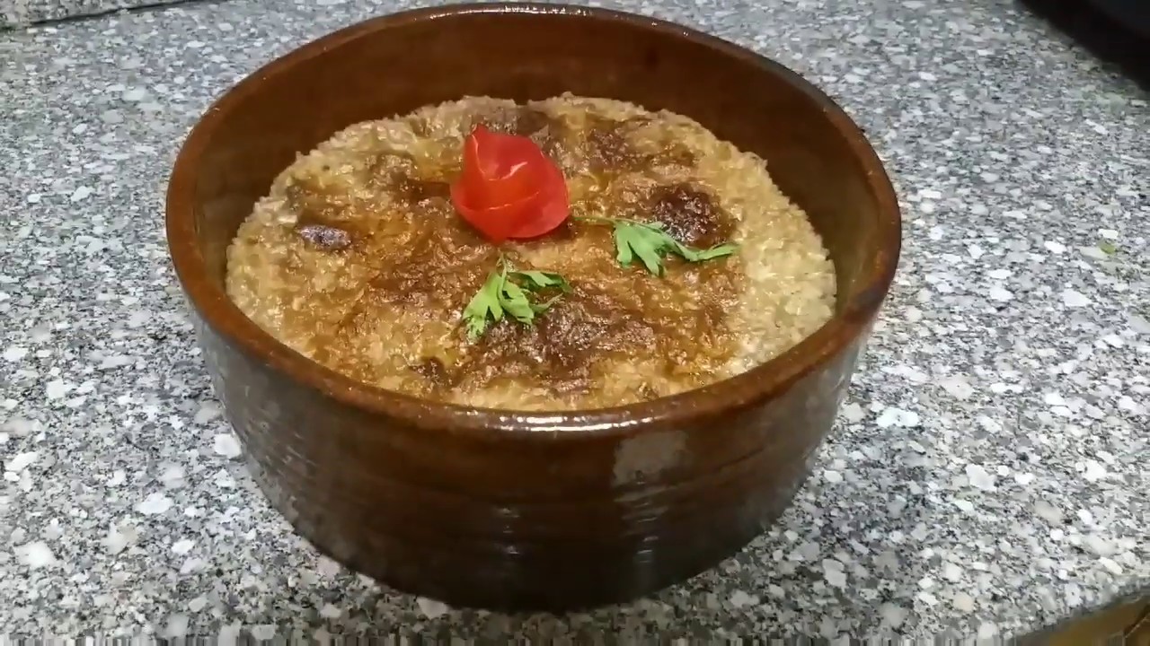 طاجن لحمة مدفونة في الرز المعمر
