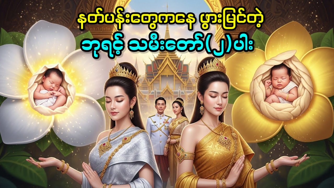 နတ်ပန်း‌တွေကနေ ဖွားမြင်တဲ့ ဘုရင့်သမီးတော်(၂)ပါး