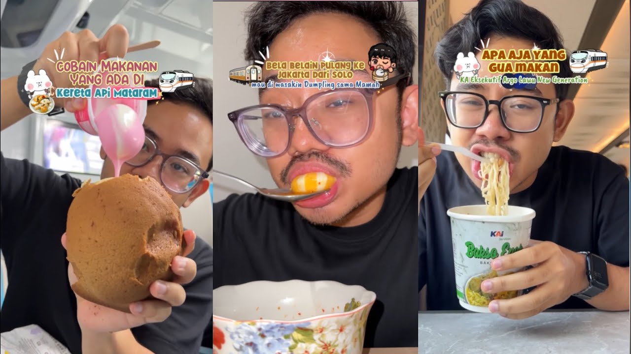 MAKAN SEMUA MENU YANG ADA DI KERETA API🚂🍜🍔