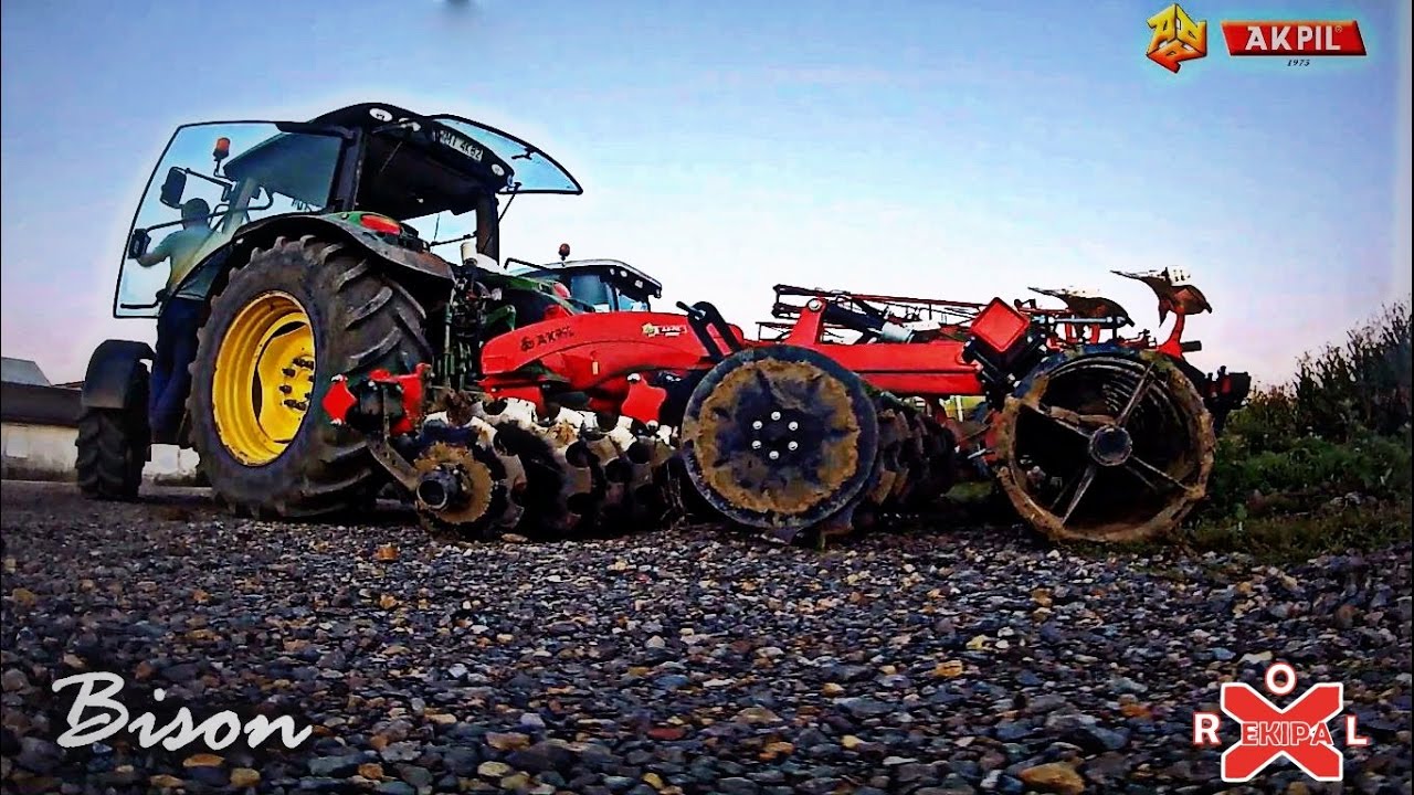 Talerzowanie☆ AKPIL BISON!☆ z JOHN DEERE 6125R PODKARPACIE