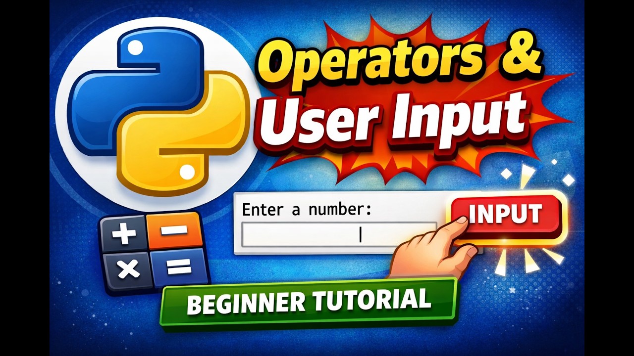 Python Operators and user input| Beginner Friendly Tutorial