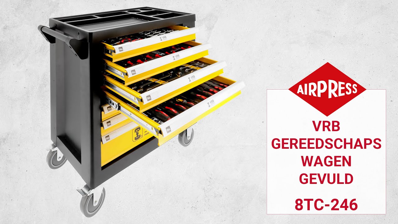 Gereedschapswagen gevuld VRB 246 delig - 8TC-246