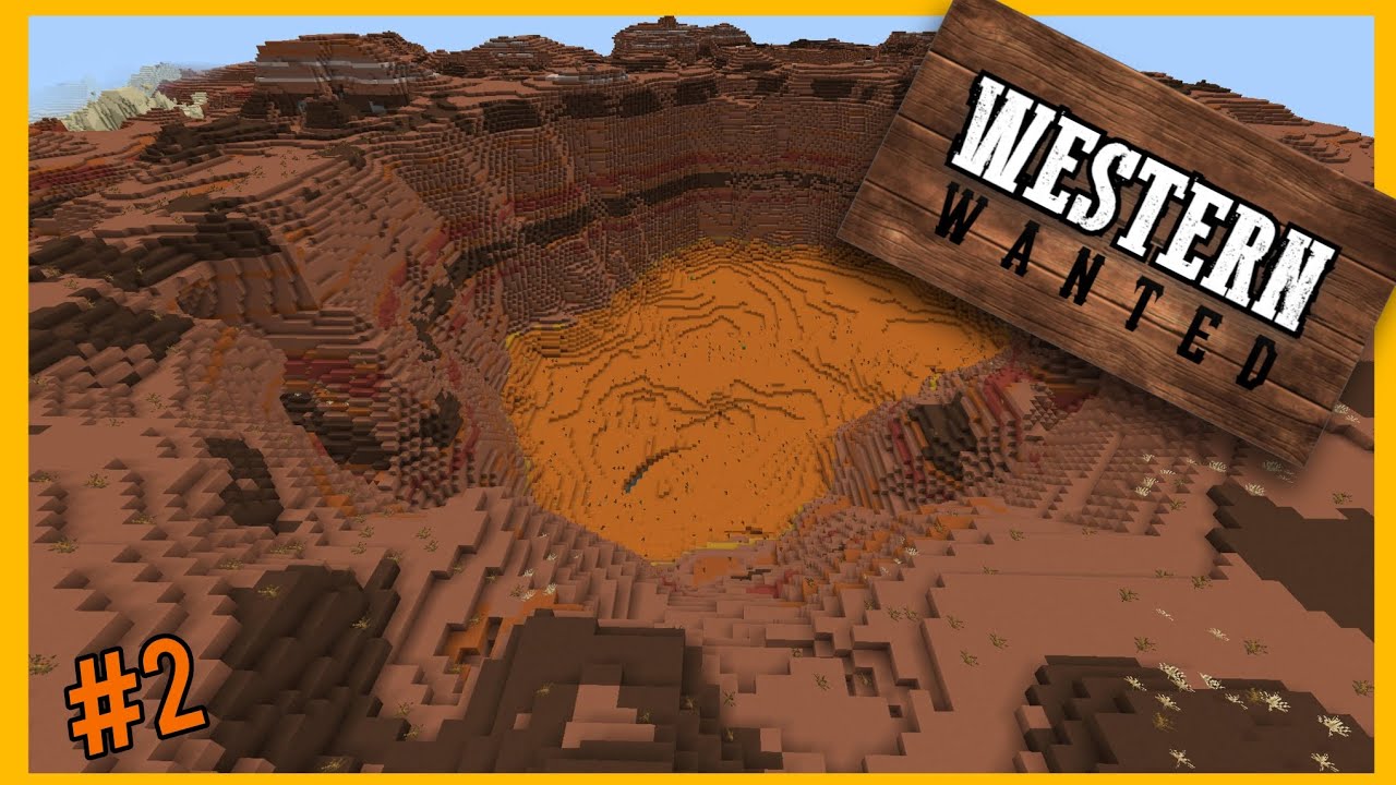¡¡NUESTRO REFUGIO EN UN CRÁTER!! | Cap.2 | Western - Wanted | Minecraft | AngelTrolxdd