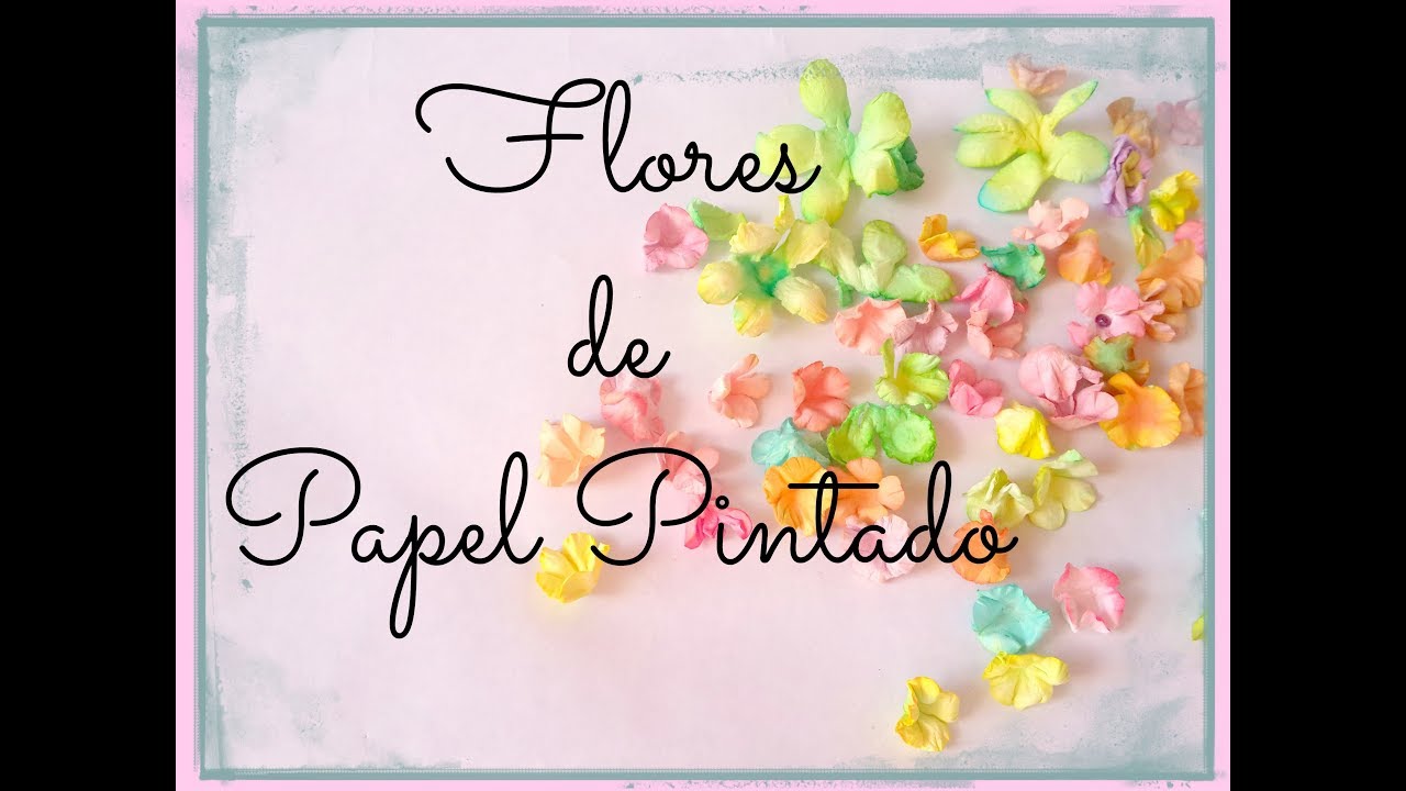 Flores con Papel Pintado