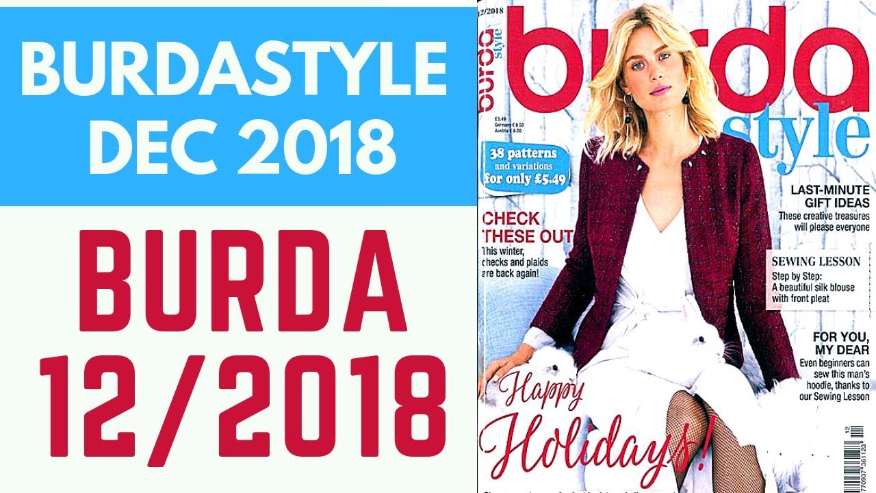 Burda 12/2018 December 2018 Browsethrough and Sewing Plans