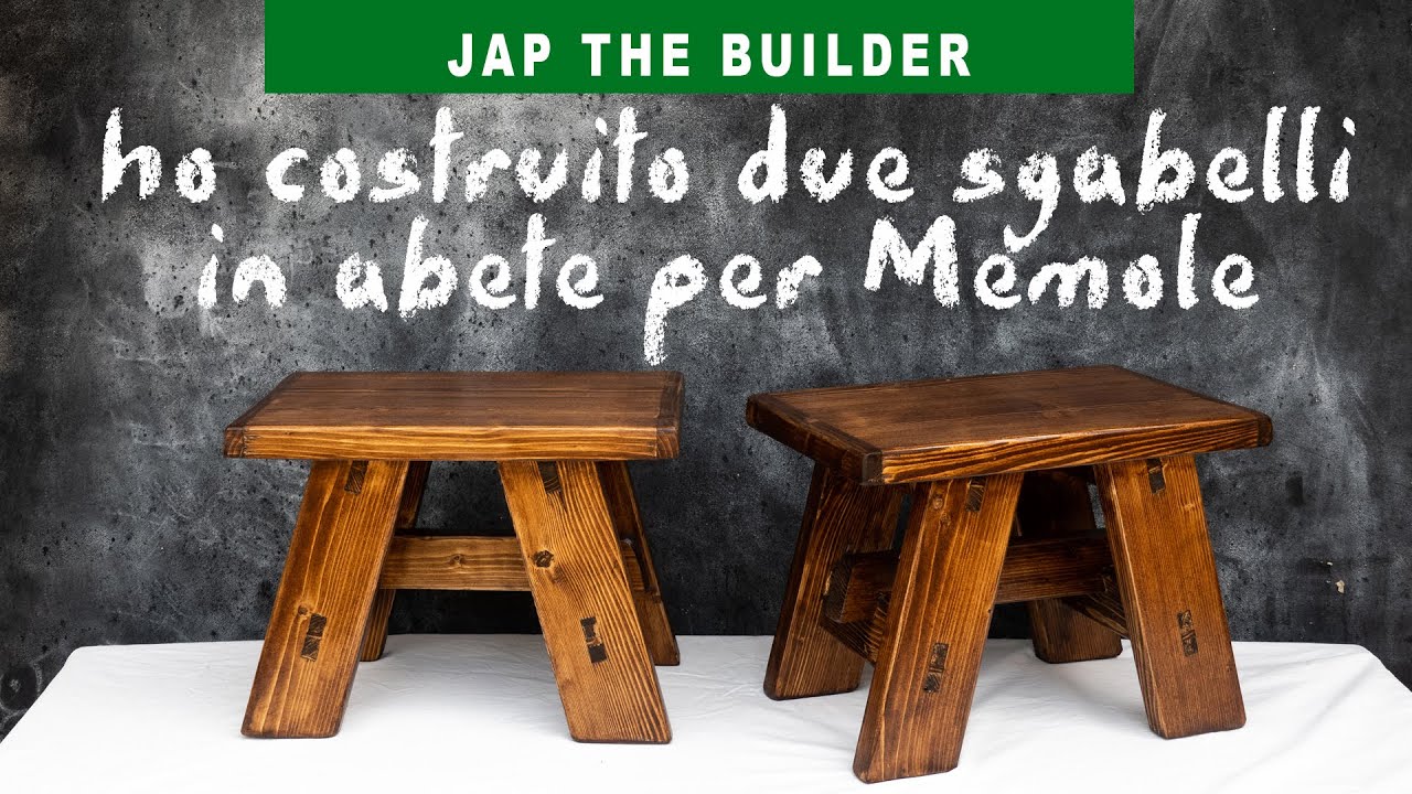 DIY - costruisco due sgabelli con legno di recupero - ASMR