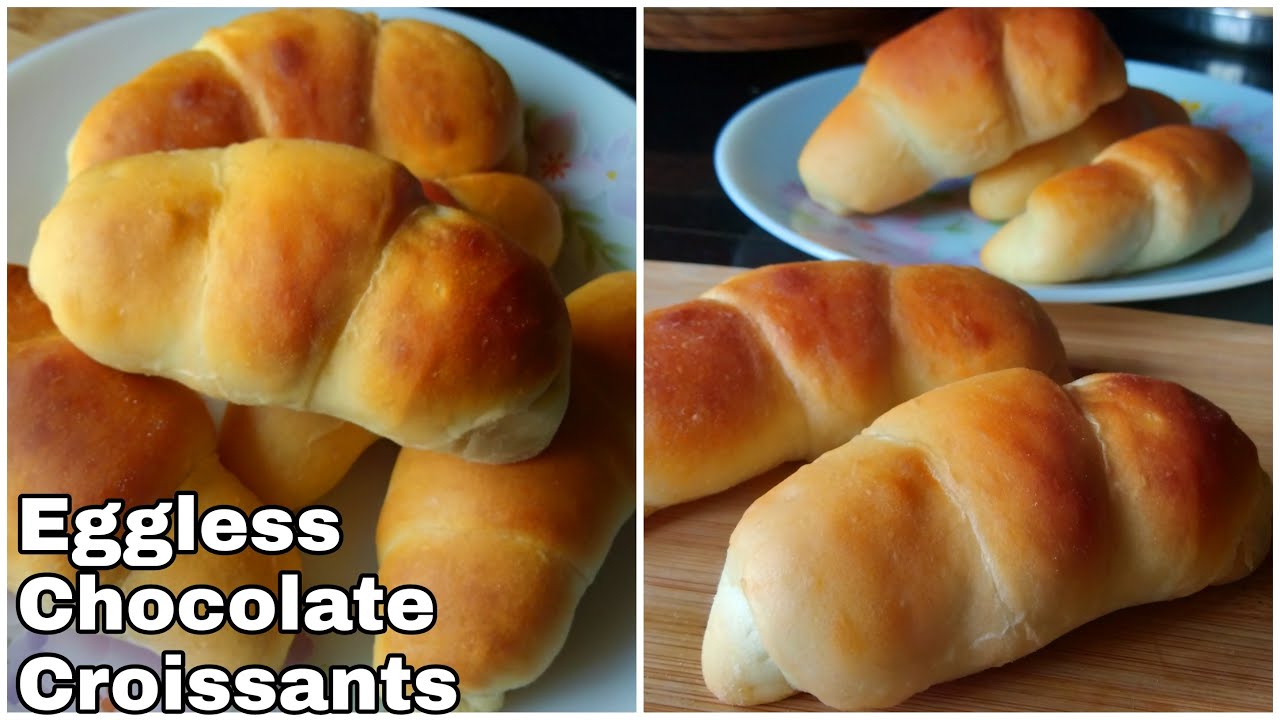 Chocolate Croissants | Eggless Croissants With and Without Oven | Super Soft and Spongy, Easy Recipe