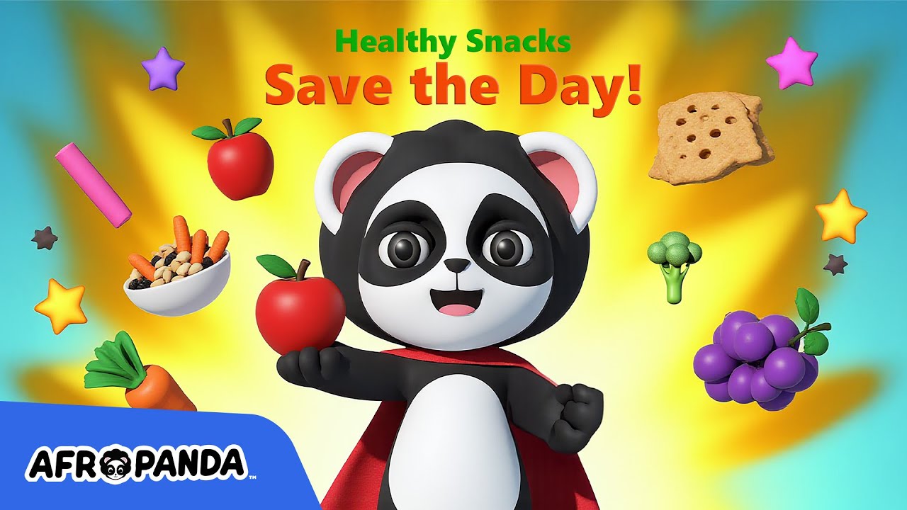 Healthy Snacks Save the Day! 🥕🍎 | AfroPanda’s Fun Storytime for Kids | Healthy Eating for Toddlers