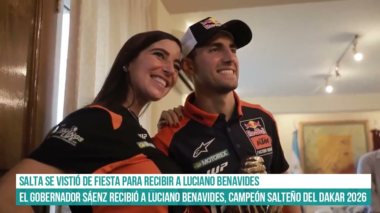 SALTA - Gobernador Sáenz recibió a Luciano Benavides, campeón salteño del Dakar 2026 #canal7salta