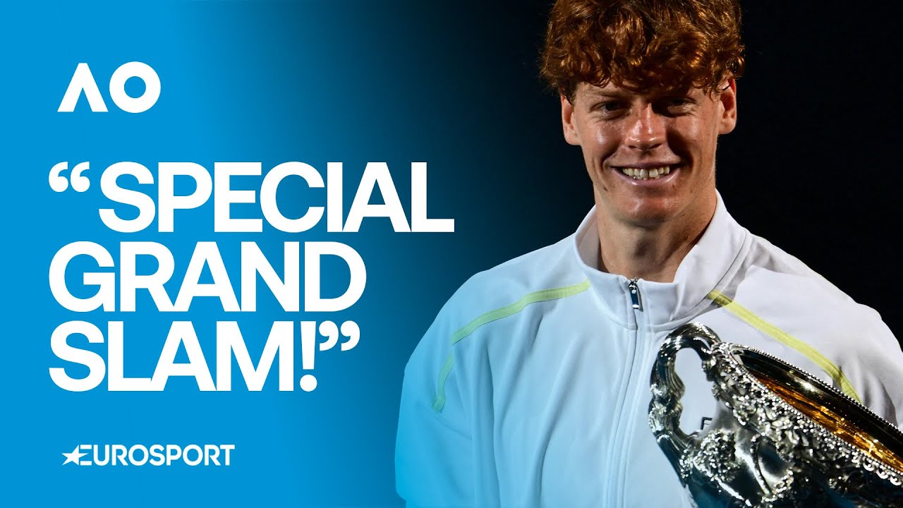 On-Court Interview: CHAMPION Jannik Sinner reacts to winning back to back #AusOpen Titles 🇦🇺🏆