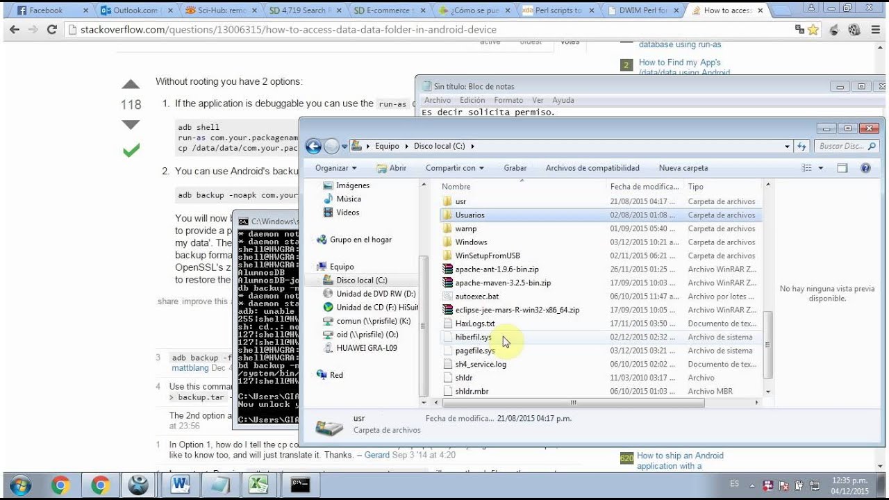 Obtener Base de Datos SQLite de Android a PC sin ser ROOT