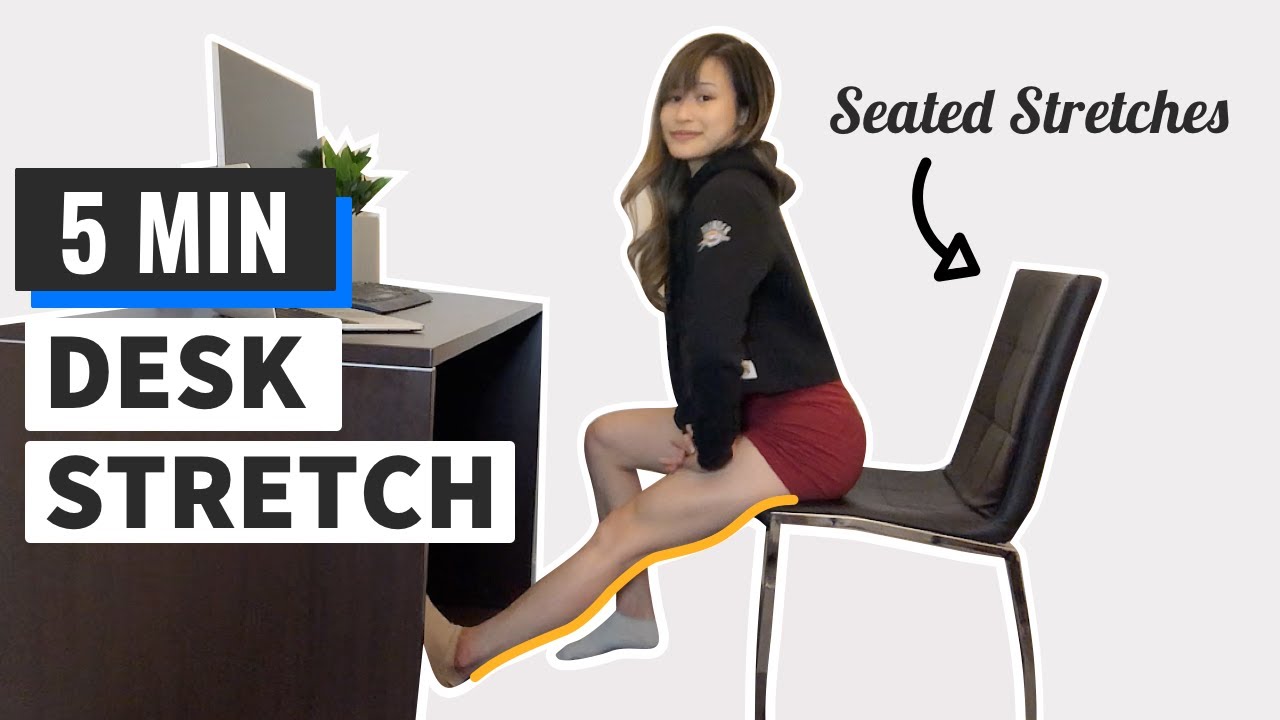 5 min Seated Desk Stretches - Full Body Stretches at your Desk!