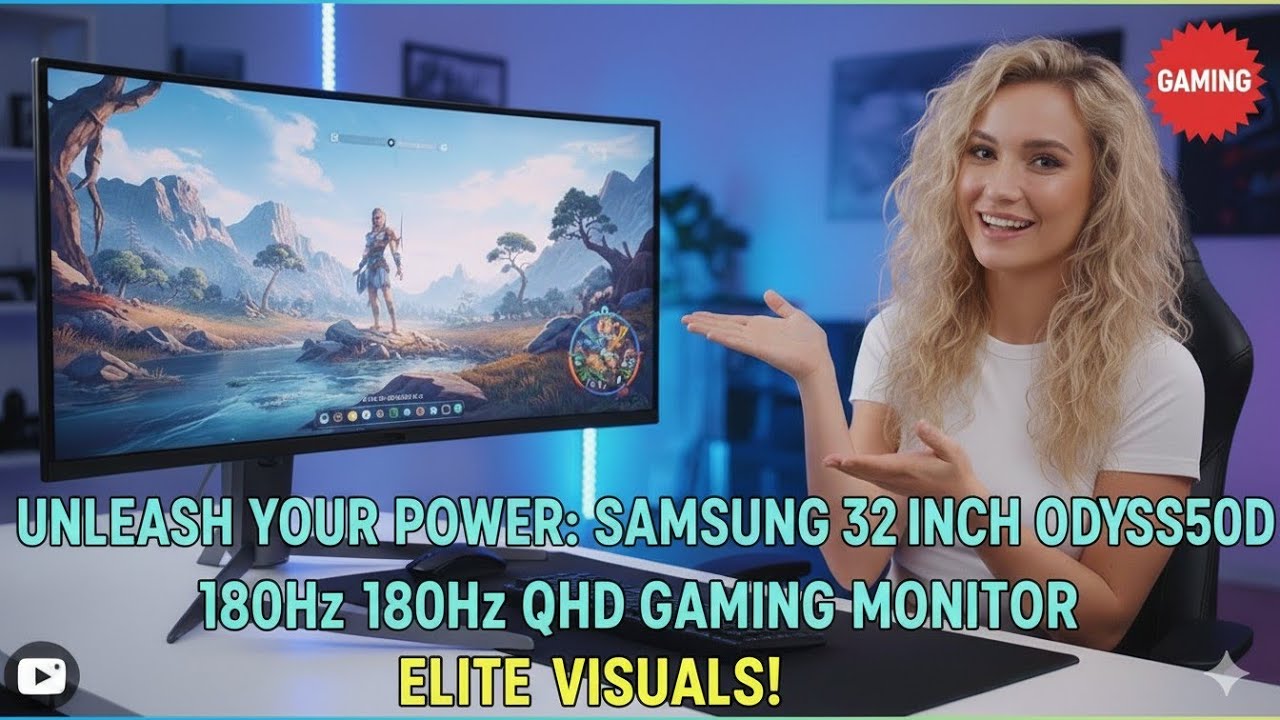 Unleash Your Power: Samsung 32-Inch Odyssey G50D 180Hz QHD Gaming Monitor – Elite Visuals!