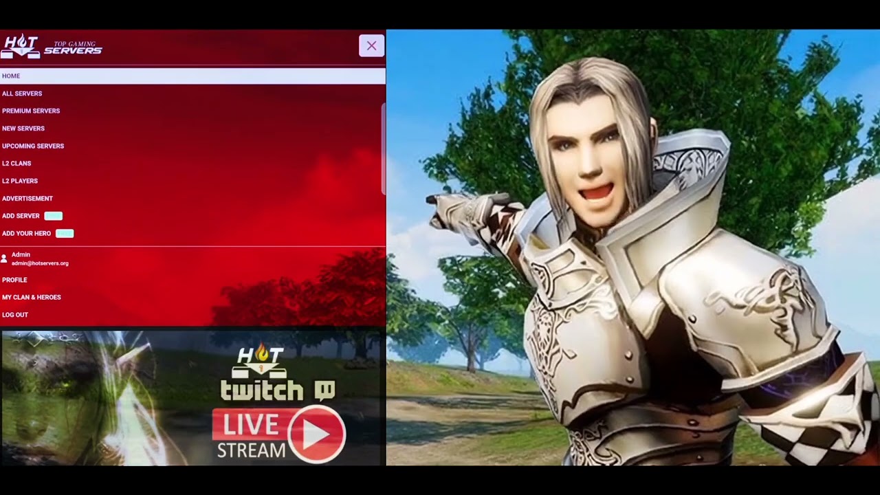 Lineage 2 Ranking servers website Hotservers.org