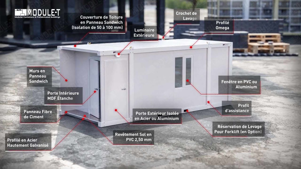 MODULE-T fabricant de container modulaire conteneur de chantier en kit pliable