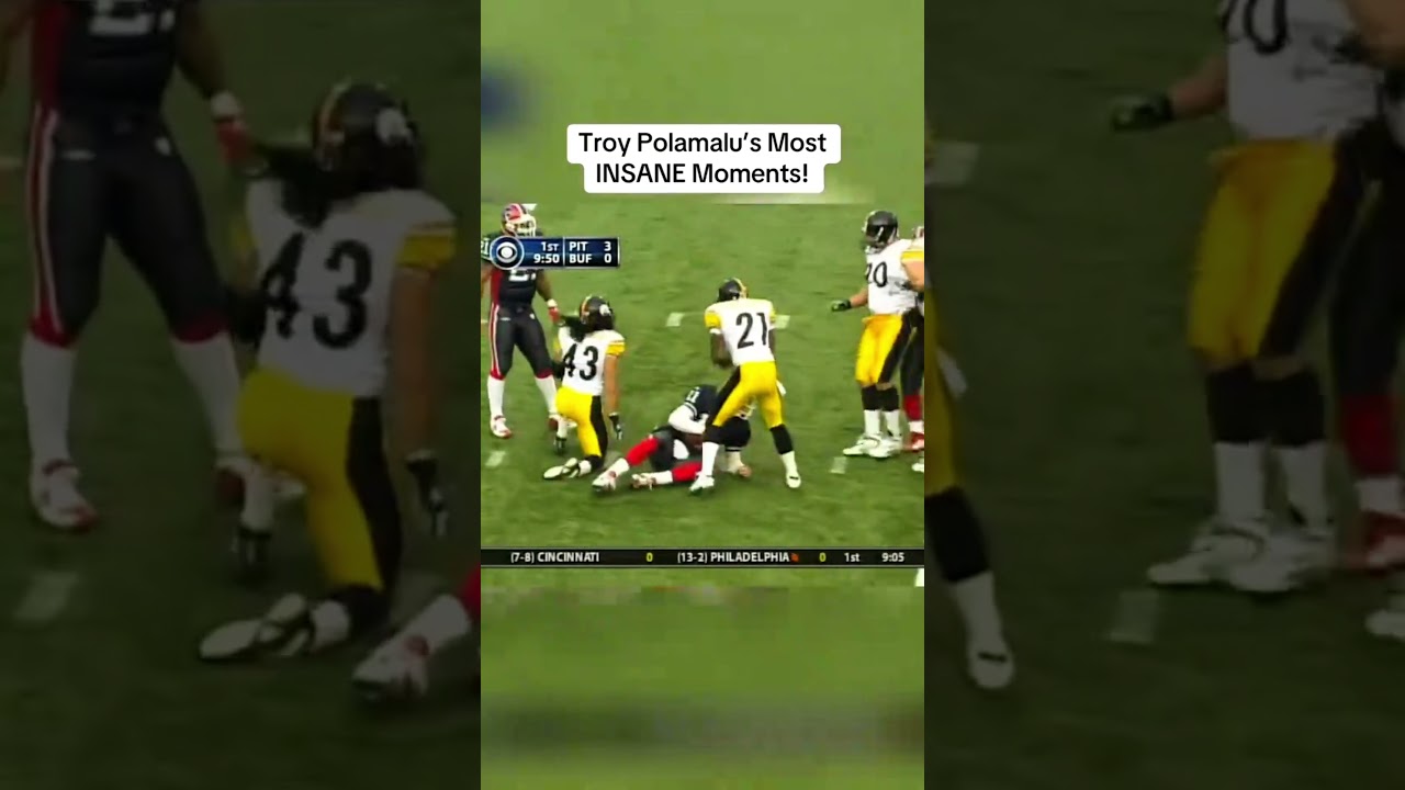 Troy Polamalu jest najlepszym zawodnikiem Steelers, jaki kiedykolwiek grał w tę grę 👍 #NFL #Steel...