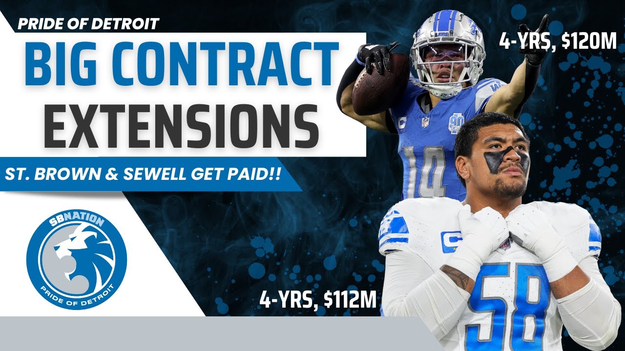 Amon-Ra St. Brown & Penei Sewell Get PAID | Contract Reaction
