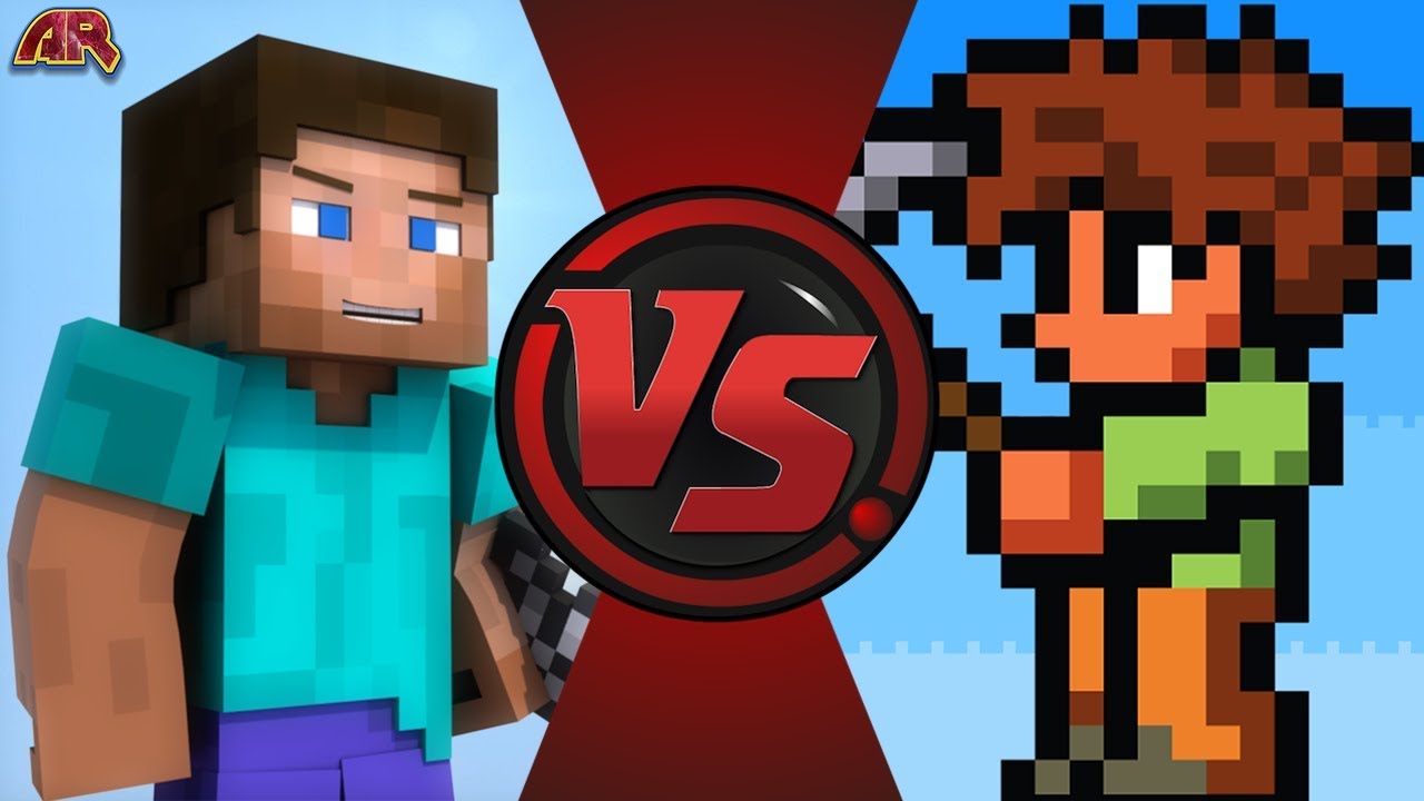MINECRAFT STEVE vs TERRARIAN! (Minecraft vs Terraria) (Minecraft Animation) Cartoon Fight Club Bonus