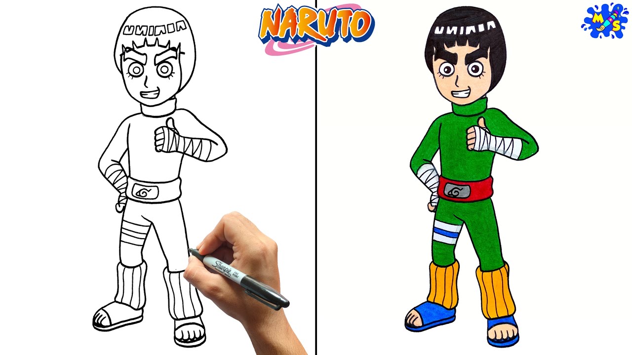 Rock Lee Drawing || How to Draw Rock Lee Step by Step from Naruto