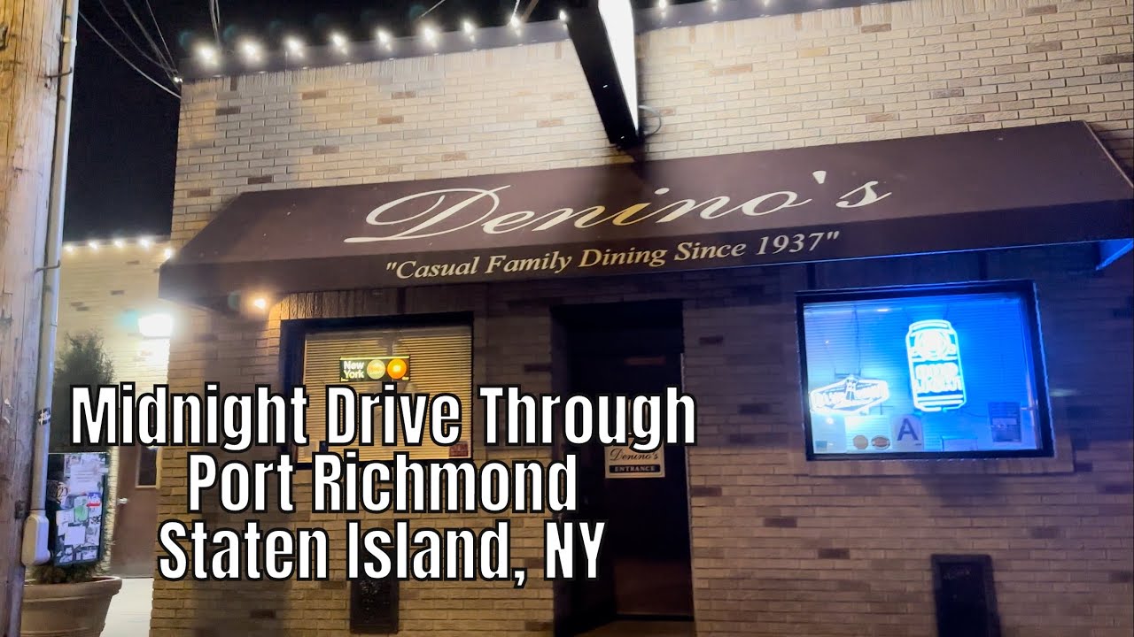 Relaxing Midnight drive through Port Richmond, Staten Island, NY