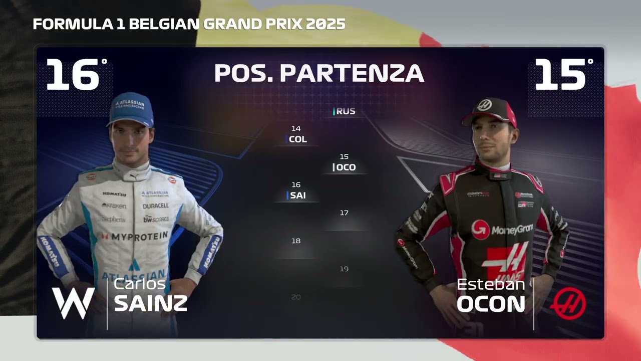 F1 25 - CARRIERA PILOTA, SEASON 2, ROUND 13, BELGIO + SPRINT RACE IA 110!, DANNI SIMULAZIONE, 35%