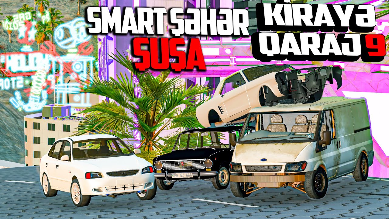Smart Şəhər Şuşadan Ford Masteng Kirayə Qaraj bölüm 9| Maşın Oyunları | BeamNG.Driver #malikbedelov