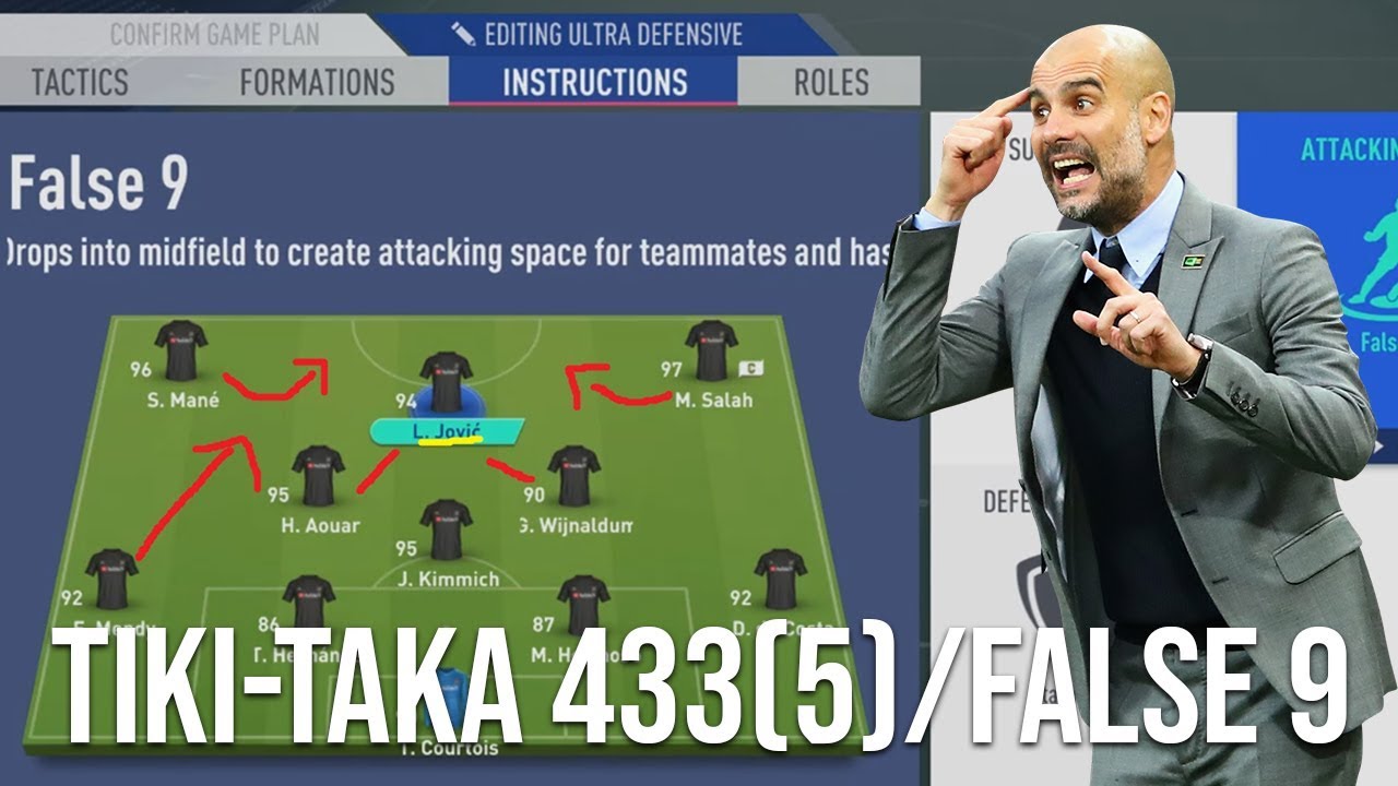 Tiki-Taka Guardiola's (TACTICS) 433(5)/False 9 - FIFA 19 Ultimate Team