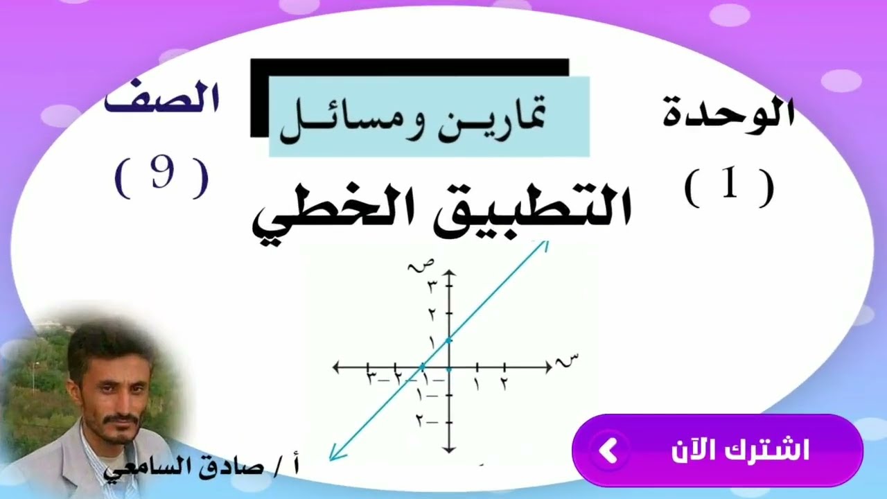التطبيق الخطي تمارين ومسائل صـ ٥٢،  ٥٣ | شرح مبسط وممتع .#رياضيات_تاسع