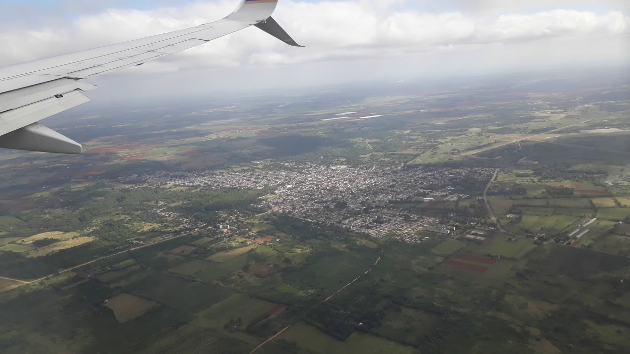Landing in Cuba la Havana international airport Jose Marti