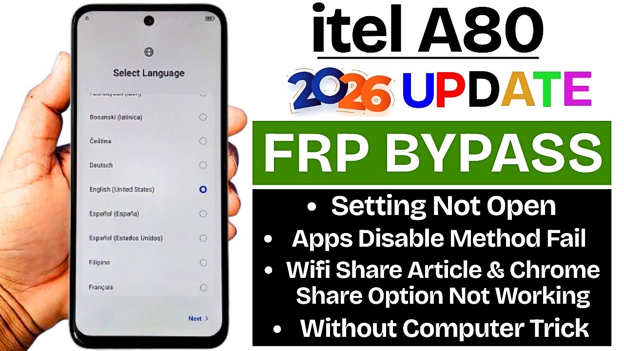 Itel A80 Frp Bypass 2026 Android 14/15 Without PC | Itel A8 (A671L) Remove Google Account Lock