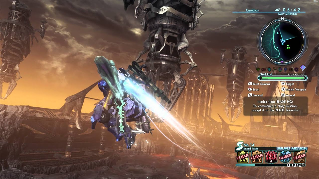 Xenoblade Chronicles X - Cauldros/Galactic Knight gameplay - Argentina