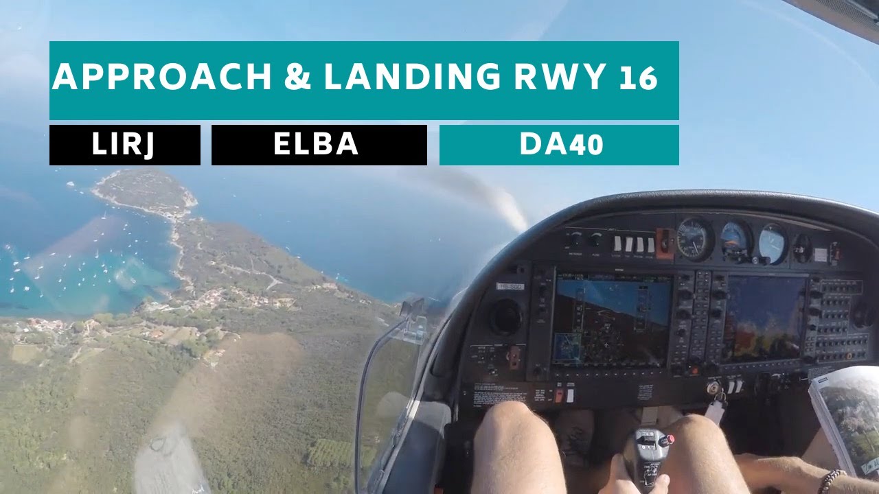 Approach & Landing on Runway 16 in Elba (LIRJ) - Marina di Campo - with DA40 NG