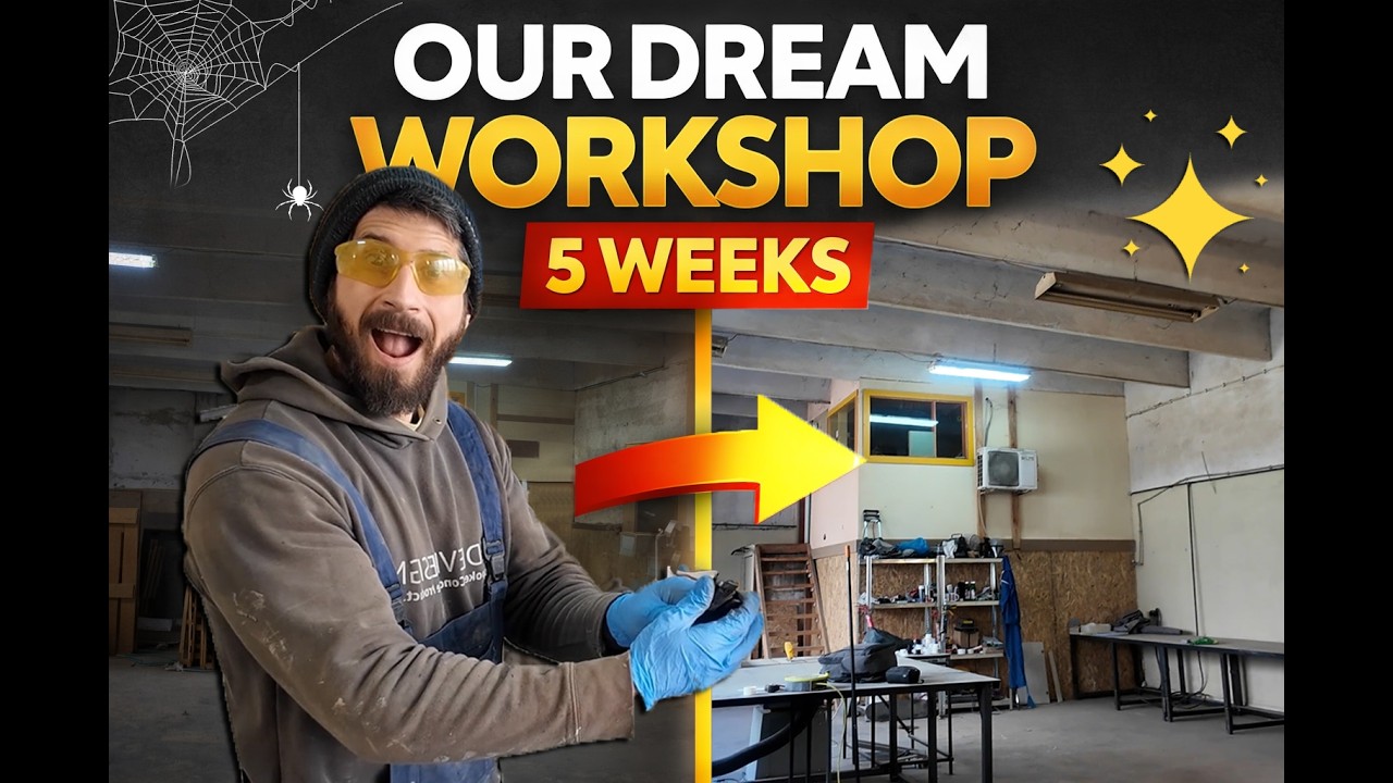We Transformed a Ruined Workshop Space Into Our Dream Studio (Start to Finish) 5 weeks in 18 minutes