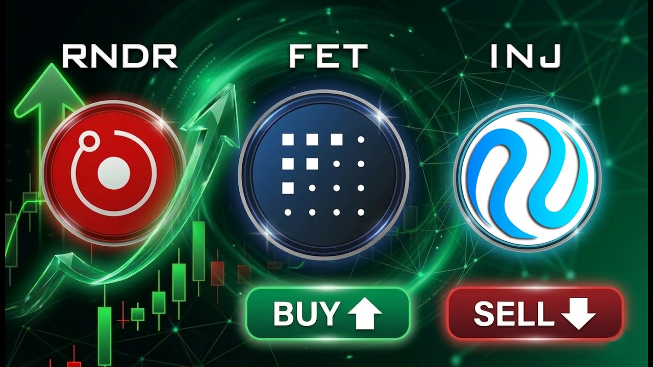 RENDER, FET & INJ: Разворачивается бычий рынок или очередной минимум? Целевые уровни волновой тео...