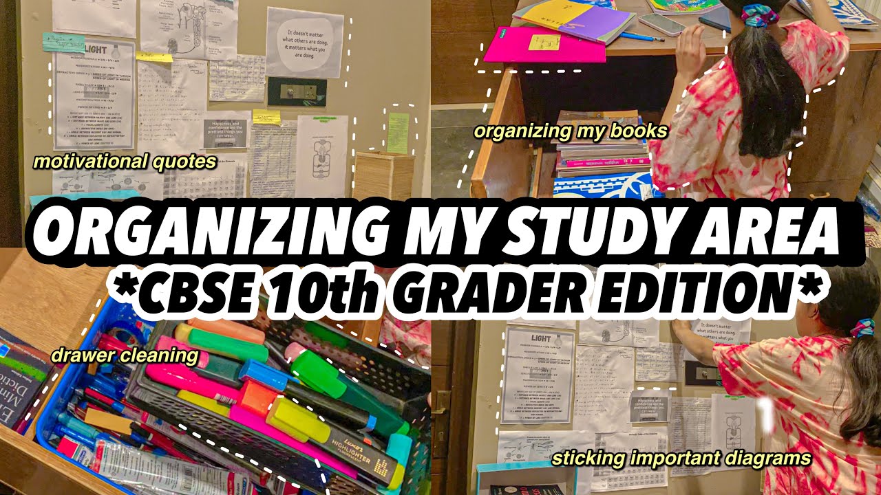 Organising my Study Area as A *CBSE 10th Grader* 🗺️