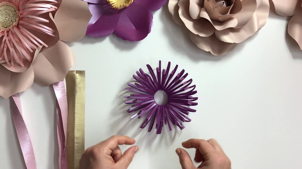 Fluffy  loopy paper flower centre / DIY tutorial