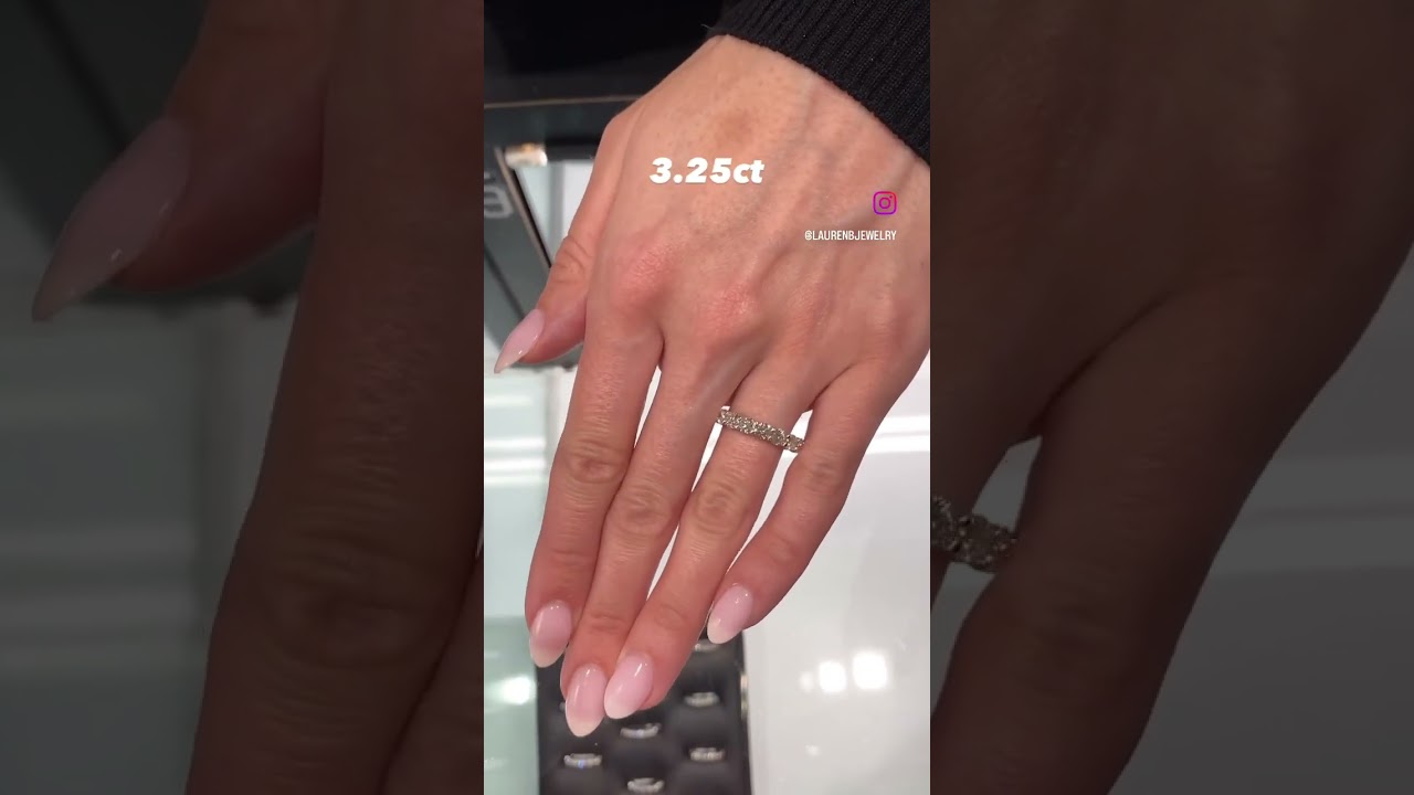 Round Diamond Eternity Bands Growing In Size