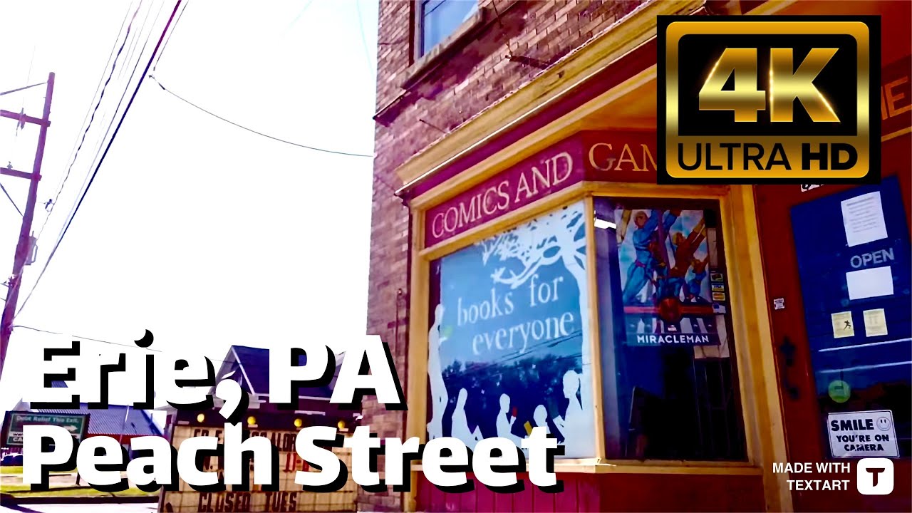 【4K】Upper Peach Street (PART 1) - Erie PA - Day Walk - 2022