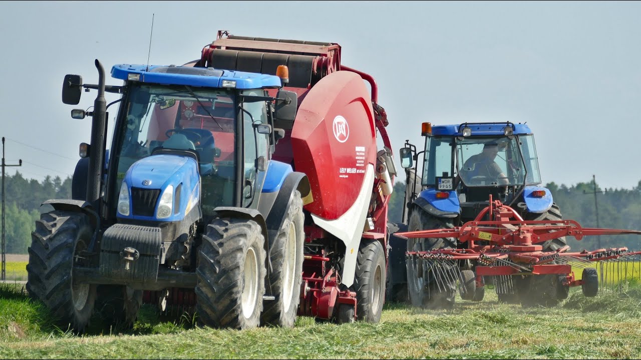 Żyto w Bele 2021! Smerfy w Akcji! Zgrabianie i Belowanie Żyta [2xNH, Lely, Kuhn]