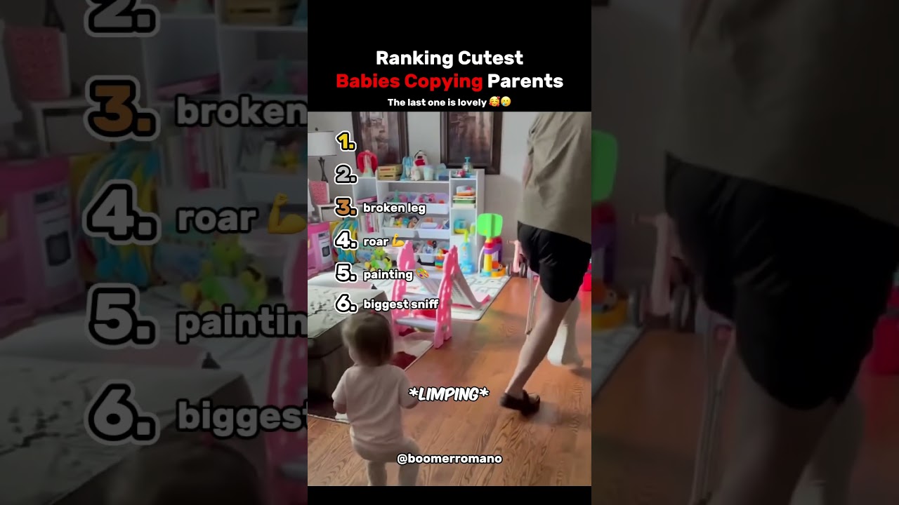Ranking The Top 6 Cutest Babies Copying Parents