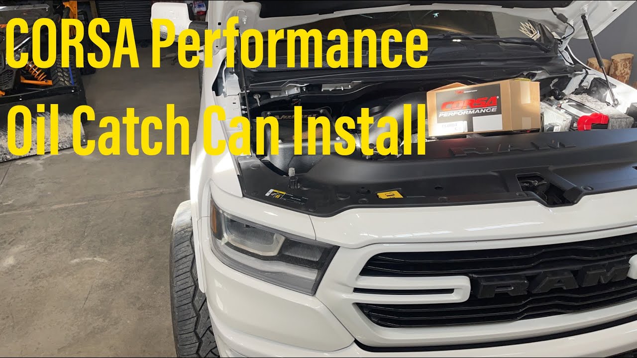 2019 + 5th Gen Ram 1500 CORSA Performance Oil Catch Can Installed by so5thgen