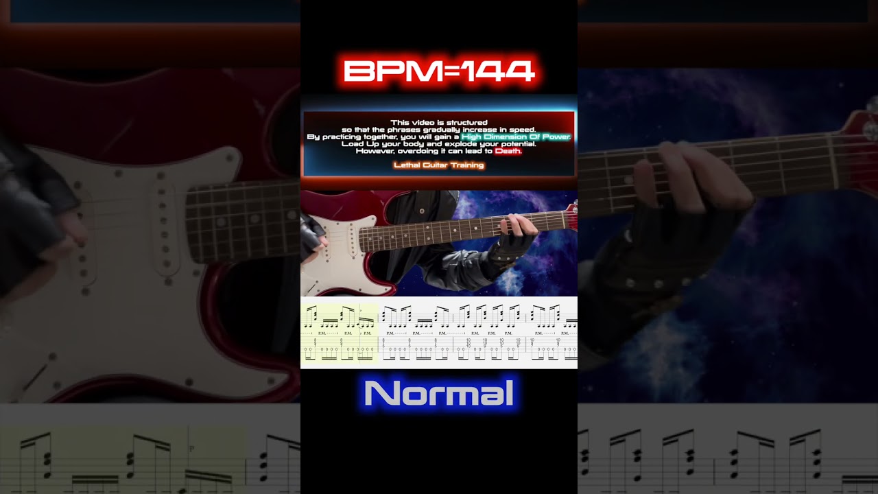 Ozzy Osbourne - Bark At The Moon #1 "Slow Version"【BPM=40 & 144 +Gt TAB】