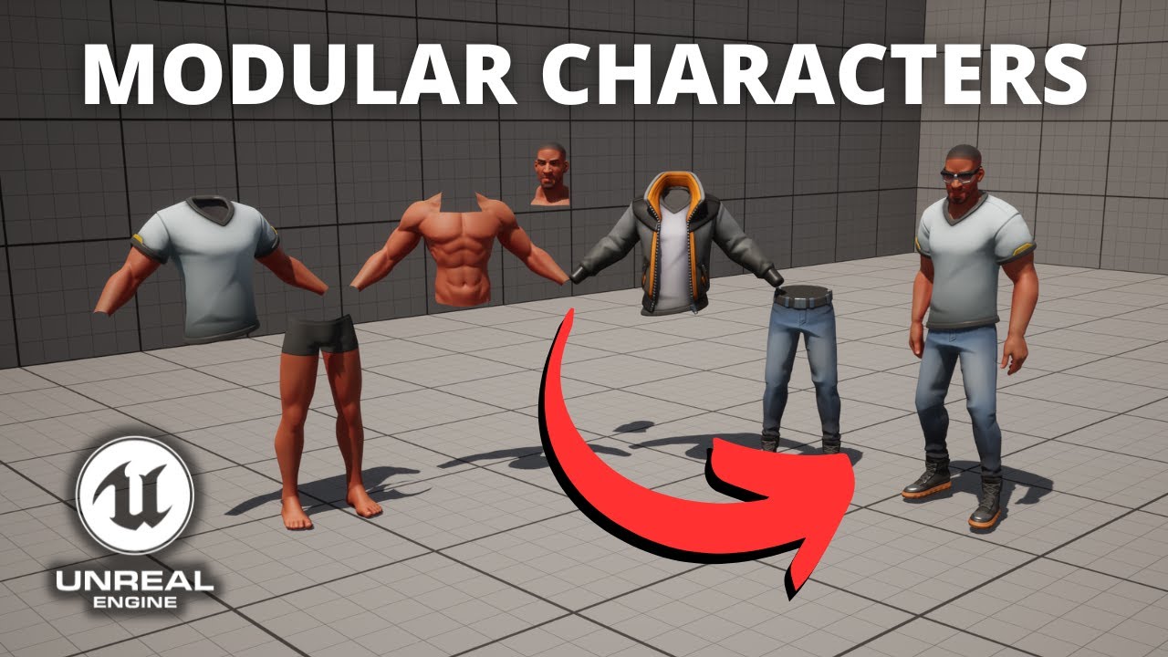 Как создавать модульных персонажей с частями тела в Unreal Engine 5 — компонент позы лидера