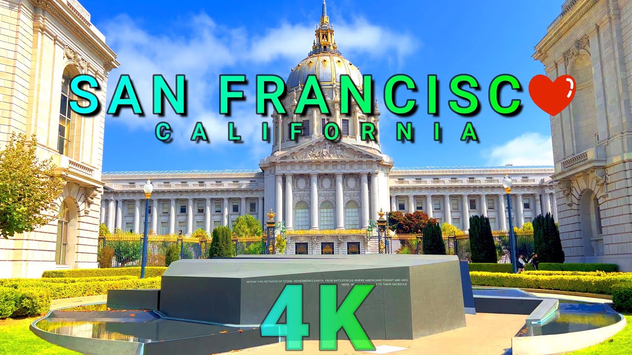 San Francisco City Hall Walk, California USA 4K - UHD