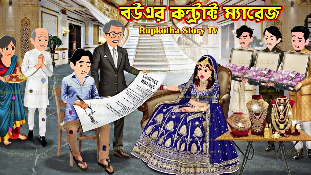 বউএর কন্ট্রাক্ট ম্যারেজ Bouer Contract Marriage | Cartoon Bangla Cartoon | Rupkotha Story TV