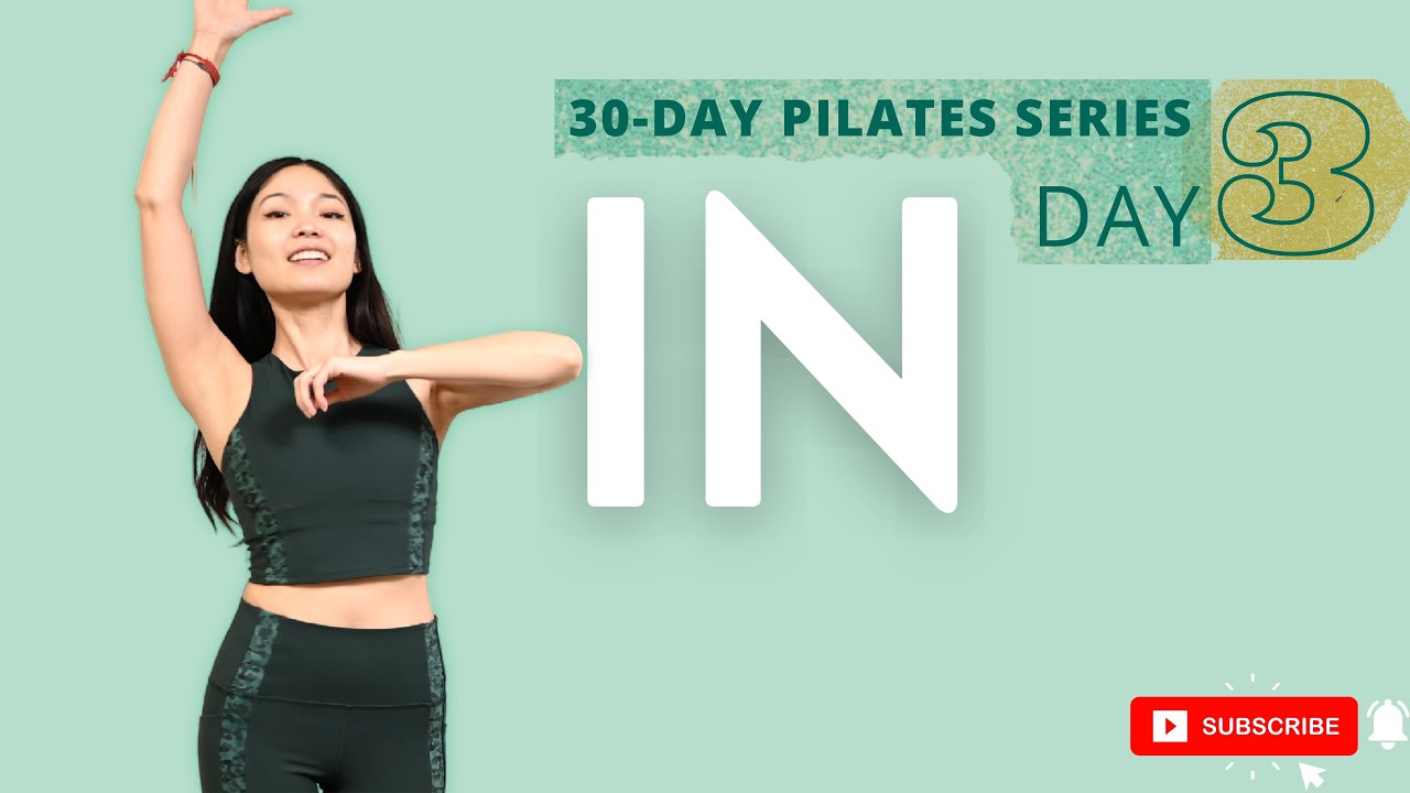 Day 3: 15 MIN BARRE PILATES WORKOUT | At home mindful 30 day Pilates series IN