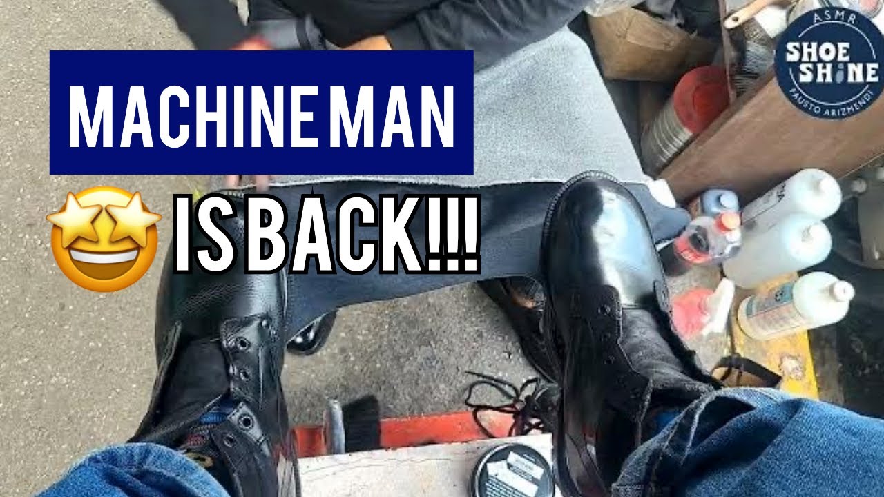 S6E55 Machine man is a Titan  #ASMR #shoeshine #faustoarizmendi