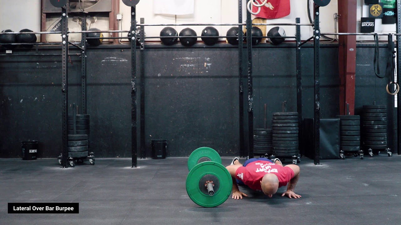 Lateral Over Bar Burpee | TTT Exercise Index